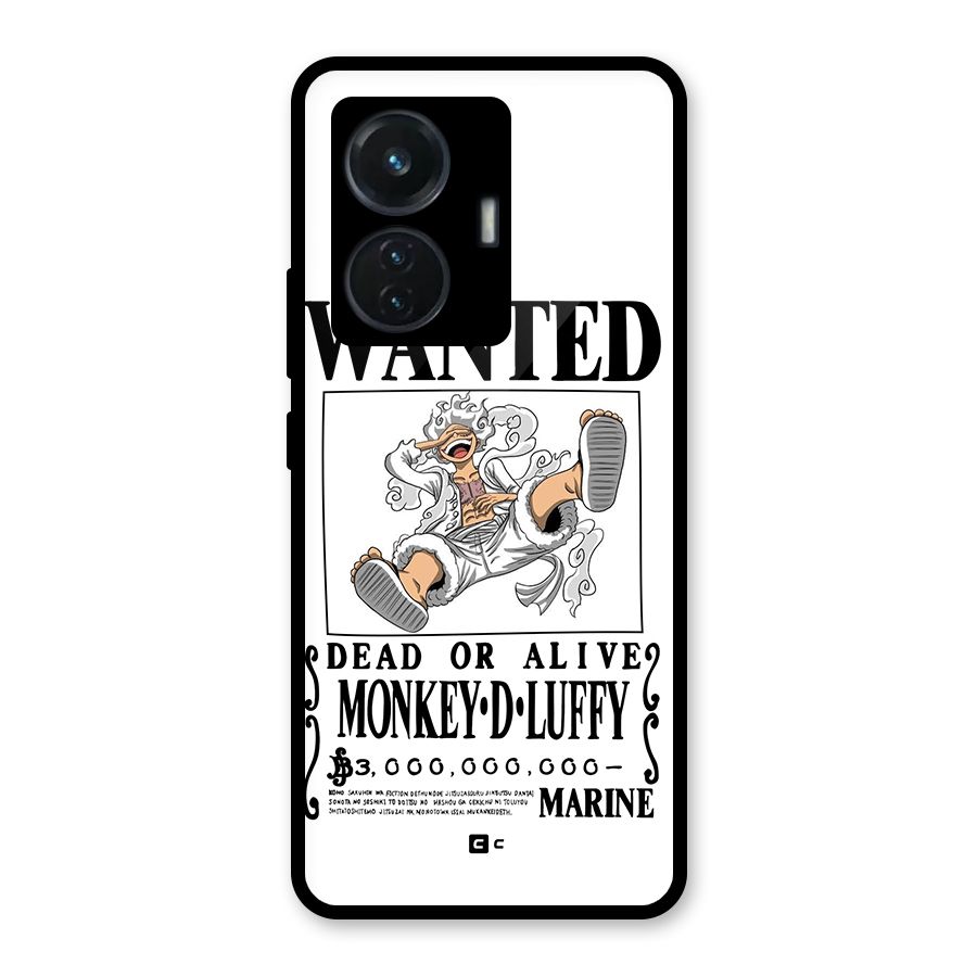 Munkey D Luffy Wanted  Glass Back Case for Vivo T1 44W