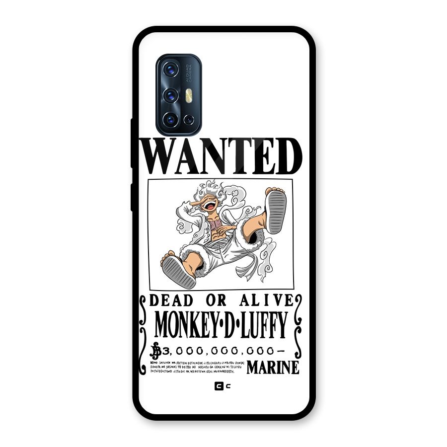 Munkey D Luffy Wanted  Glass Back Case for Vivo V17