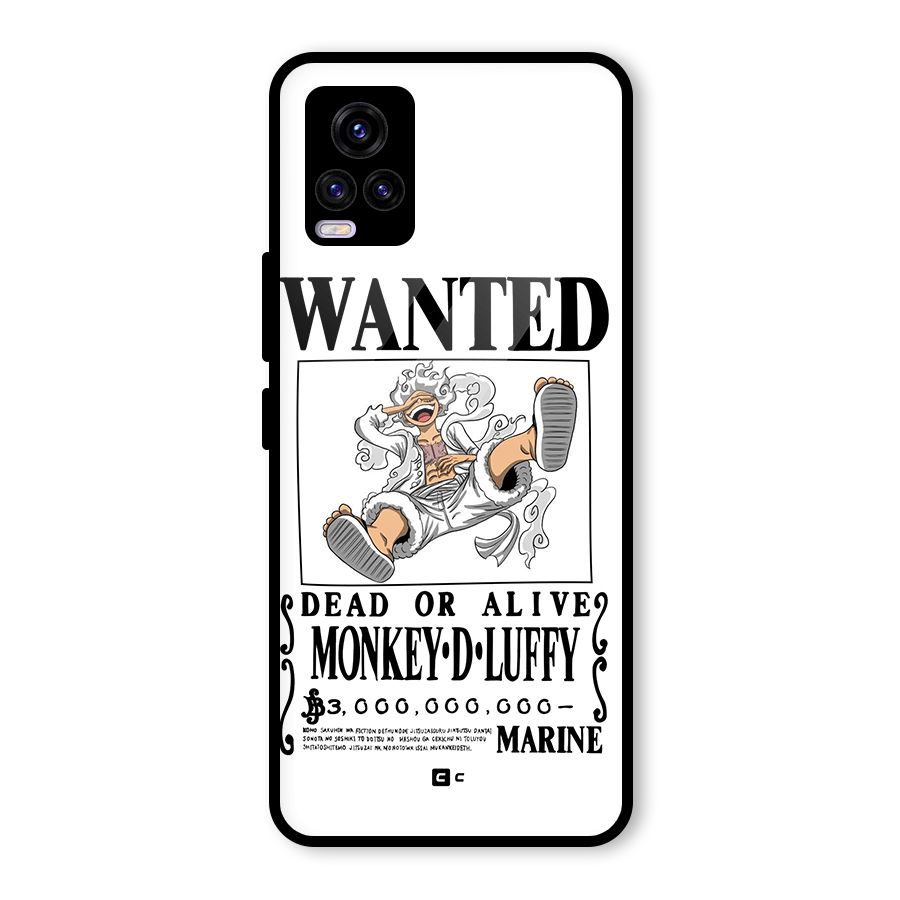 Munkey D Luffy Wanted  Glass Back Case for Vivo V20