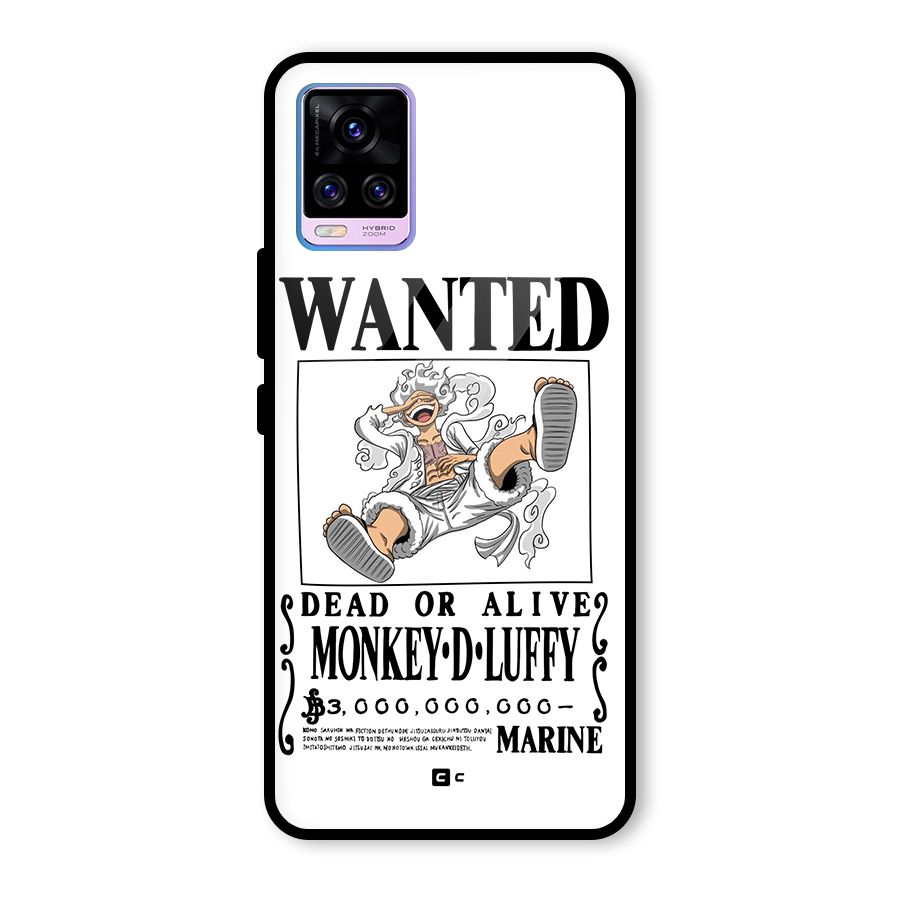 Munkey D Luffy Wanted  Glass Back Case for Vivo V20 Pro