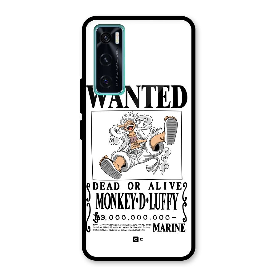 Munkey D Luffy Wanted  Glass Back Case for Vivo V20 SE