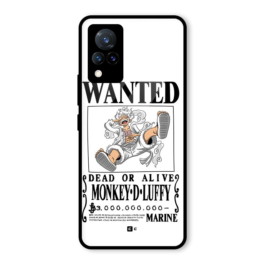 Munkey D Luffy Wanted  Glass Back Case for Vivo V21 5G