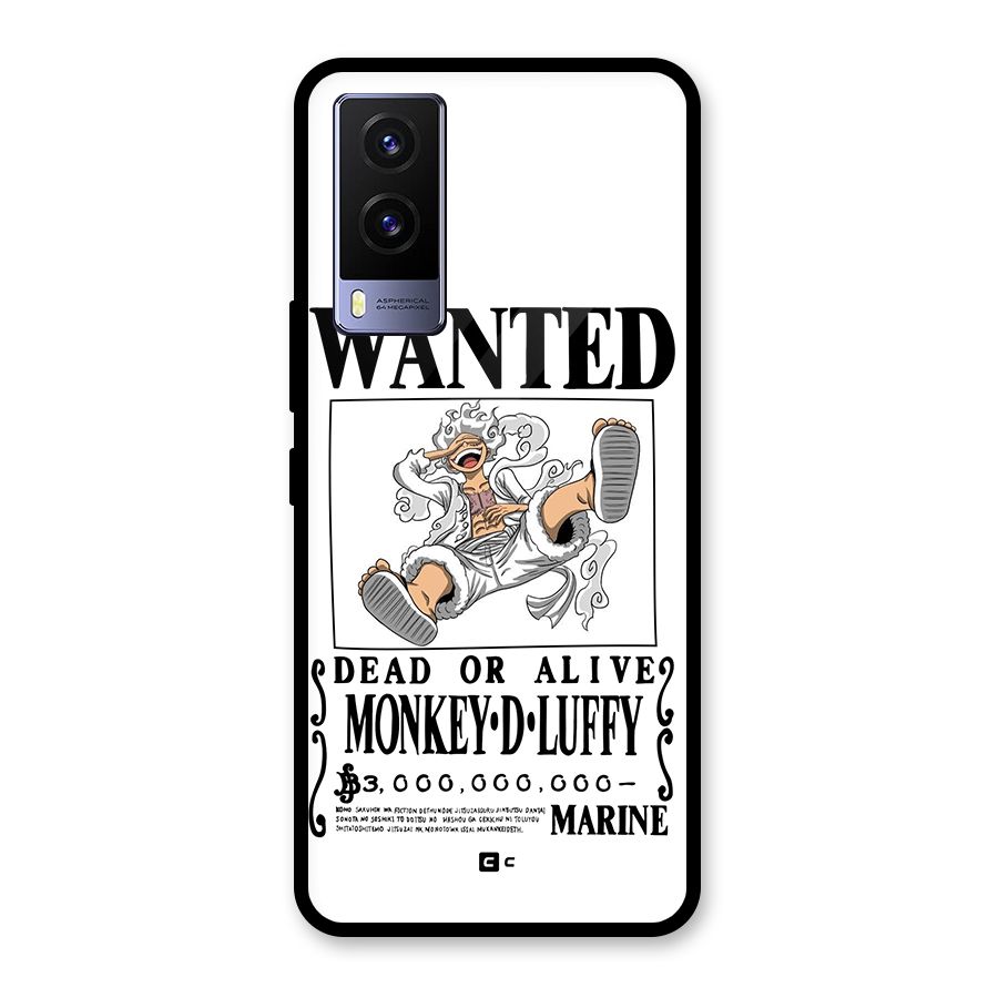 Munkey D Luffy Wanted  Glass Back Case for Vivo V21e 5G