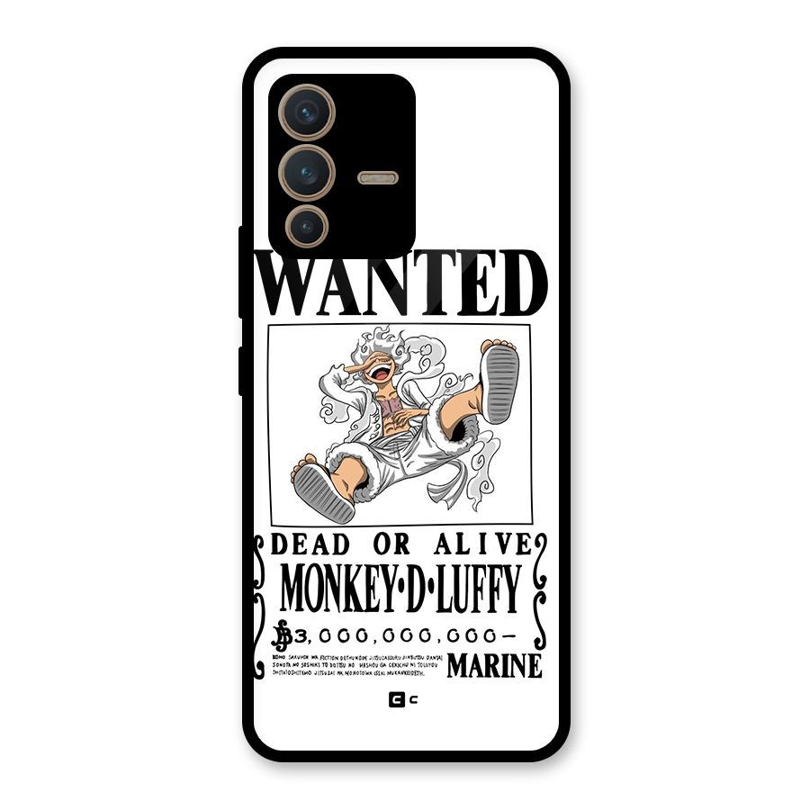 Munkey D Luffy Wanted  Glass Back Case for Vivo V23 5G