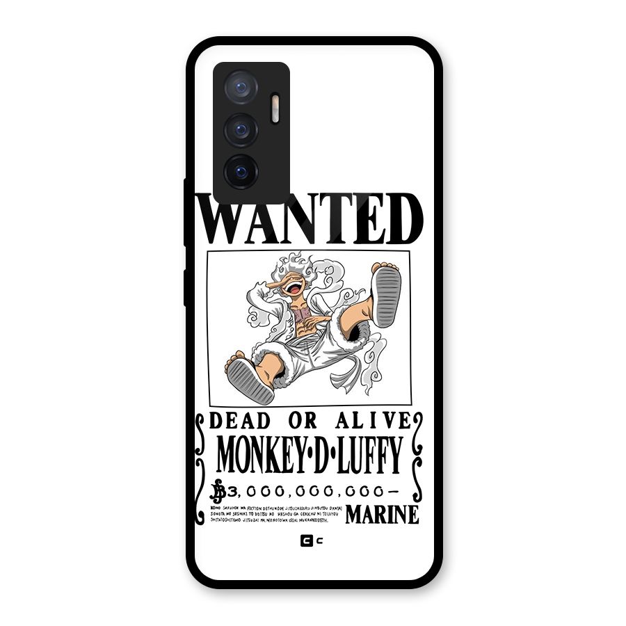 Munkey D Luffy Wanted  Glass Back Case for Vivo V23e