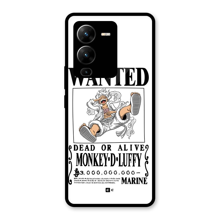 Munkey D Luffy Wanted  Glass Back Case for Vivo V25 Pro
