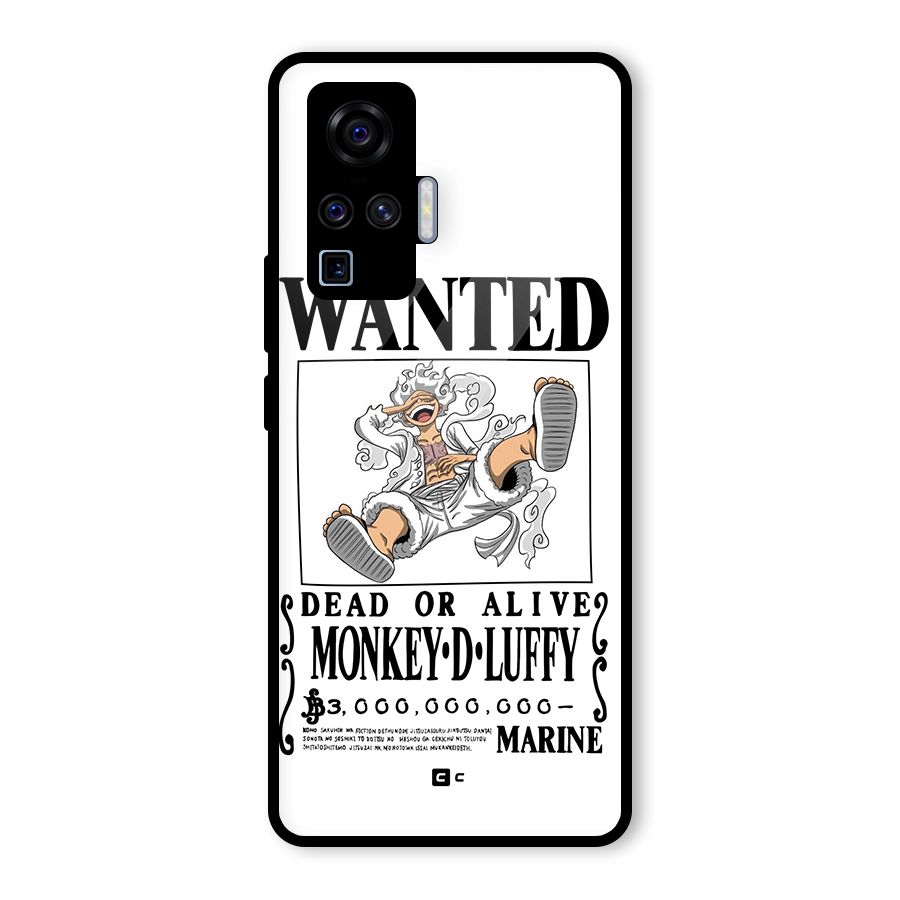 Munkey D Luffy Wanted  Glass Back Case for Vivo X50 Pro
