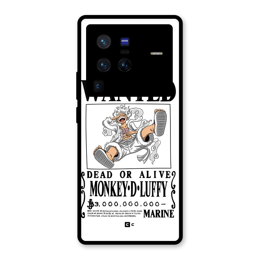 Munkey D Luffy Wanted  Glass Back Case for Vivo X80 Pro