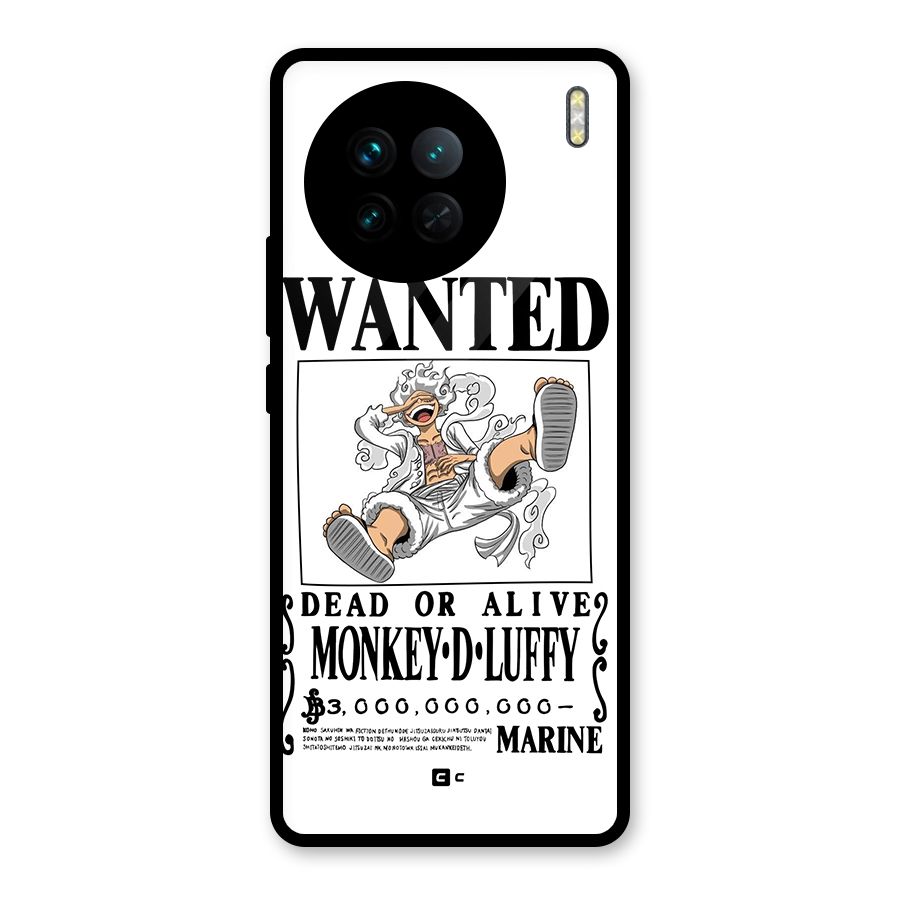 Munkey D Luffy Wanted  Glass Back Case for Vivo X90