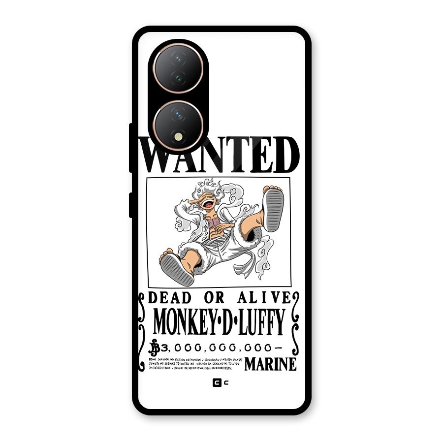 Munkey D Luffy Wanted  Glass Back Case for Vivo Y100