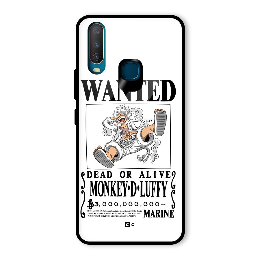 Munkey D Luffy Wanted  Glass Back Case for Vivo Y15