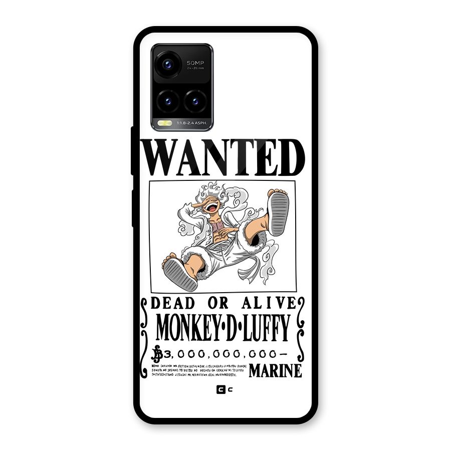 Munkey D Luffy Wanted  Glass Back Case for Vivo Y21A