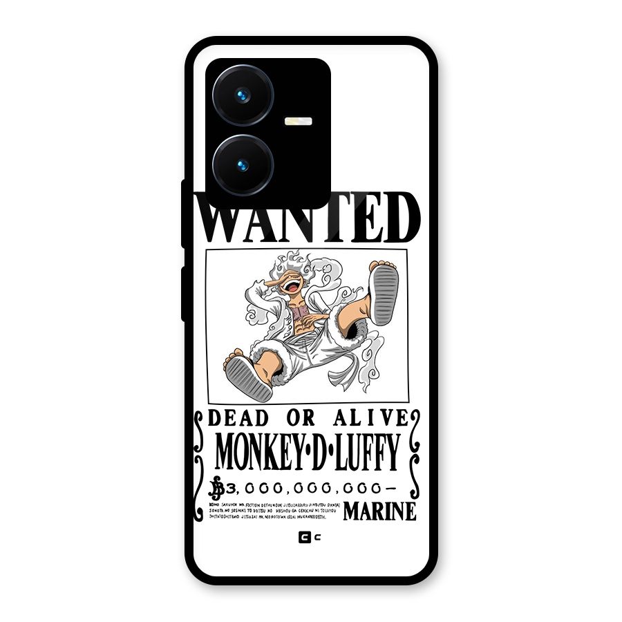 Munkey D Luffy Wanted  Glass Back Case for Vivo Y22s