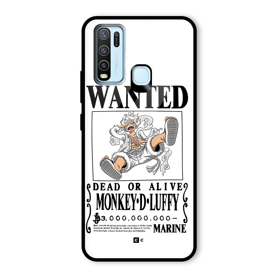Munkey D Luffy Wanted  Glass Back Case for Vivo Y30