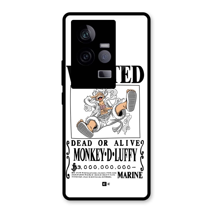 Munkey D Luffy Wanted  Glass Back Case for Vivo iQOO 11 5G