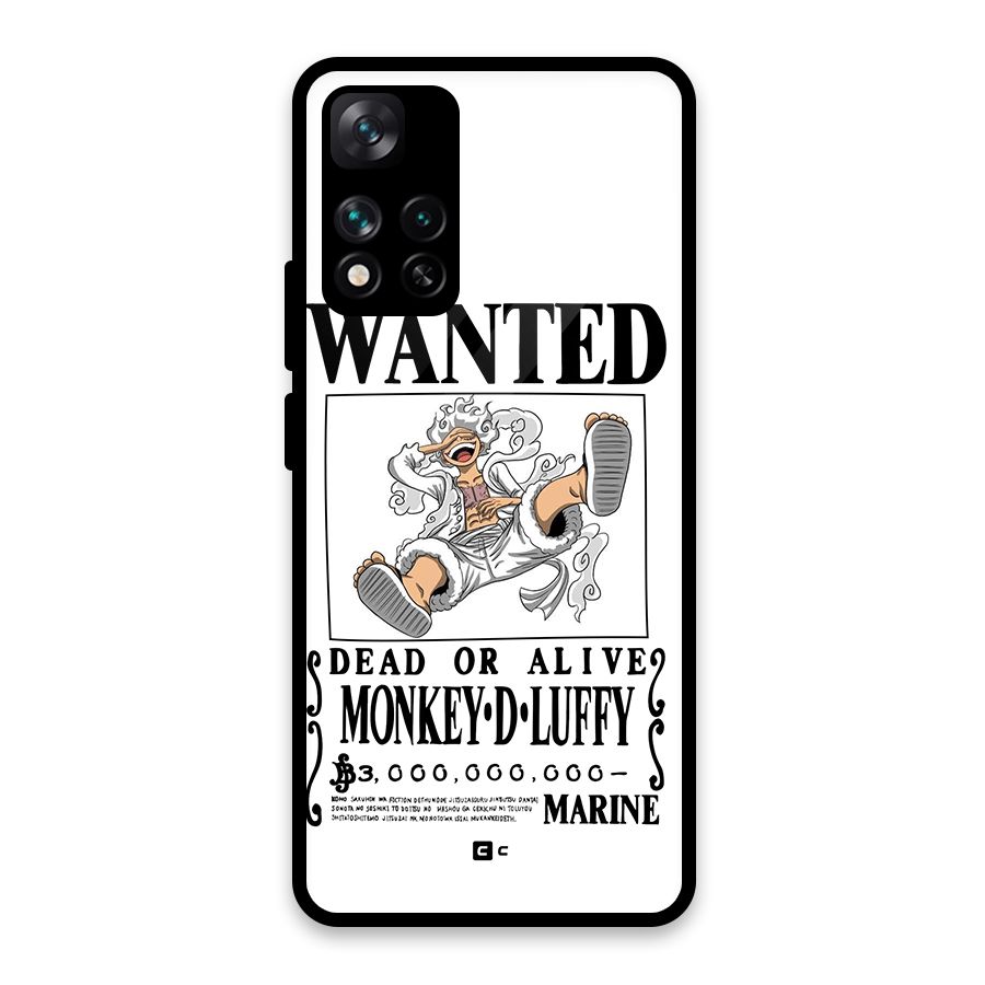 Munkey D Luffy Wanted  Glass Back Case for Xiaomi 11i HyperCharge 5G