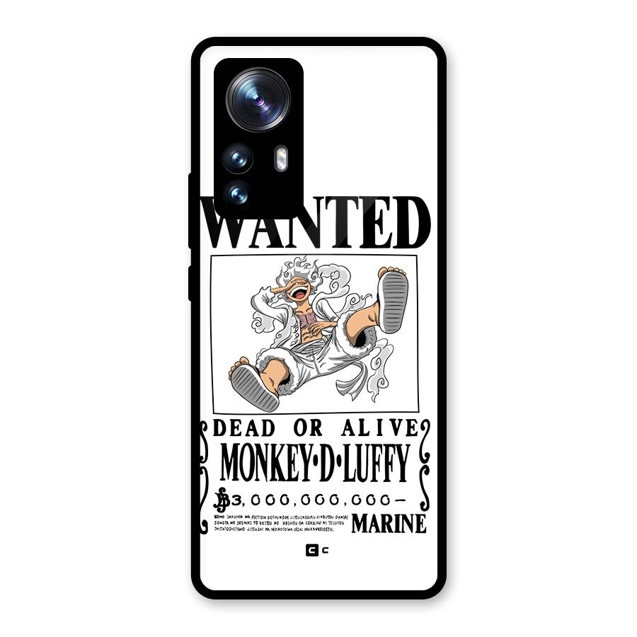 Munkey D Luffy Wanted  Glass Back Case for Xiaomi 12 Pro