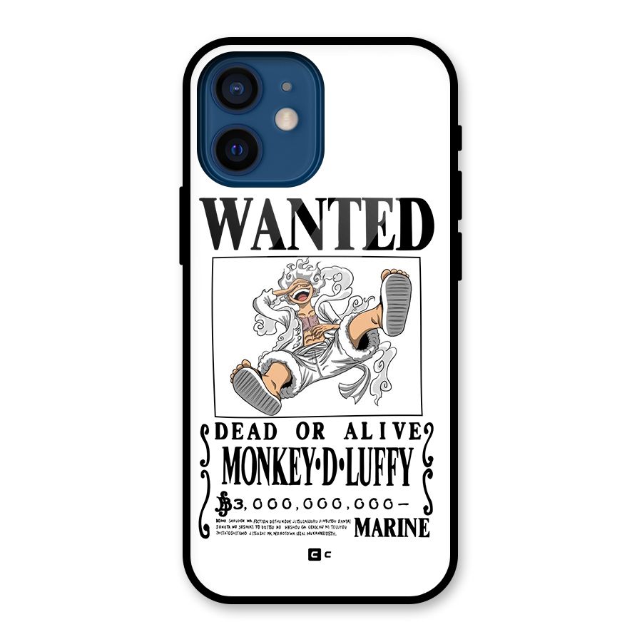 Munkey D Luffy Wanted  Glass Back Case for iPhone 12 Mini