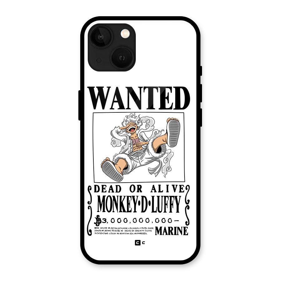 Munkey D Luffy Wanted  Glass Back Case for iPhone 13