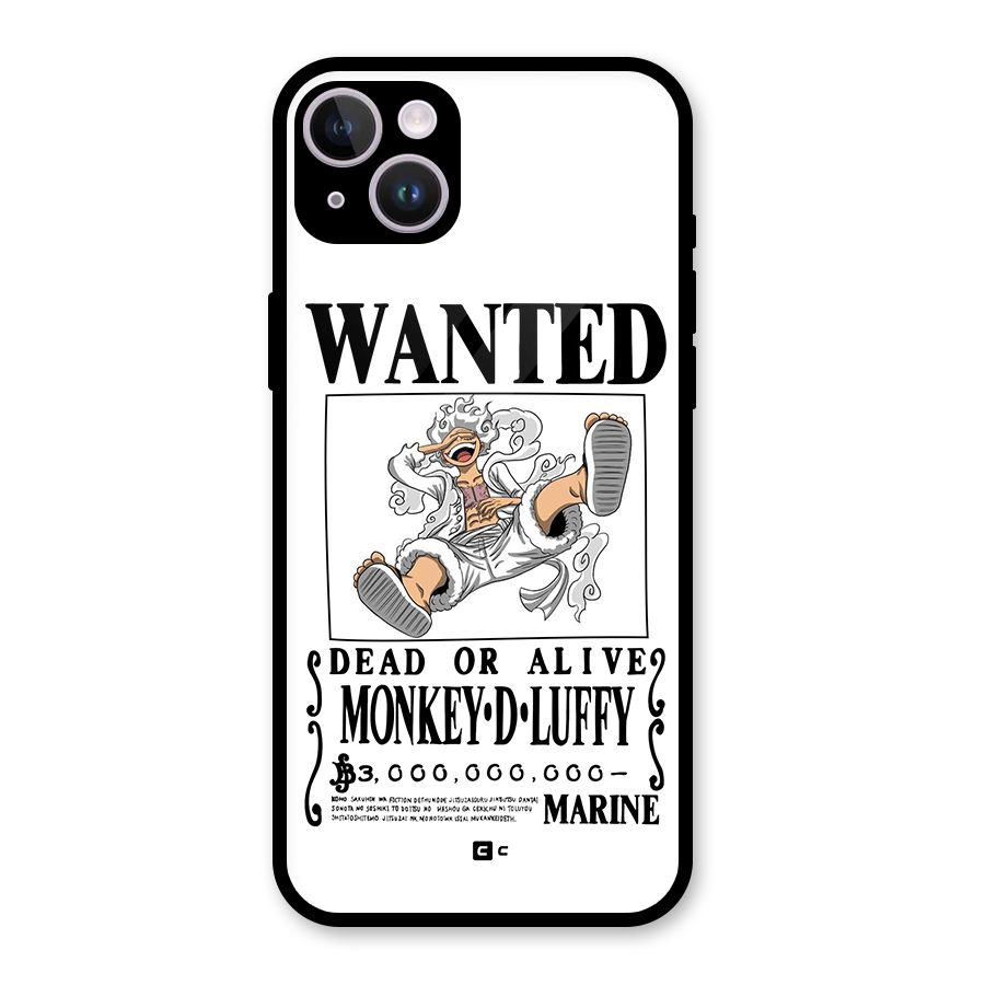 Munkey D Luffy Wanted  Glass Back Case for iPhone 14 Plus