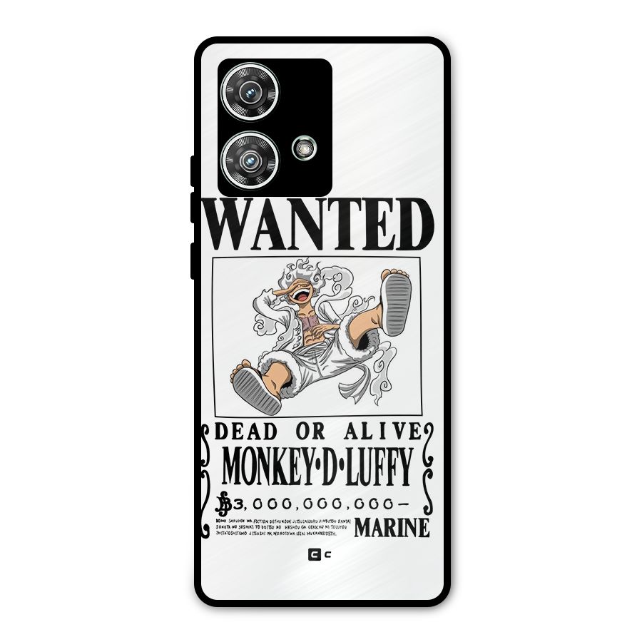 Munkey D Luffy Wanted  Metal Back Case for Motorola Edge 40 Neo