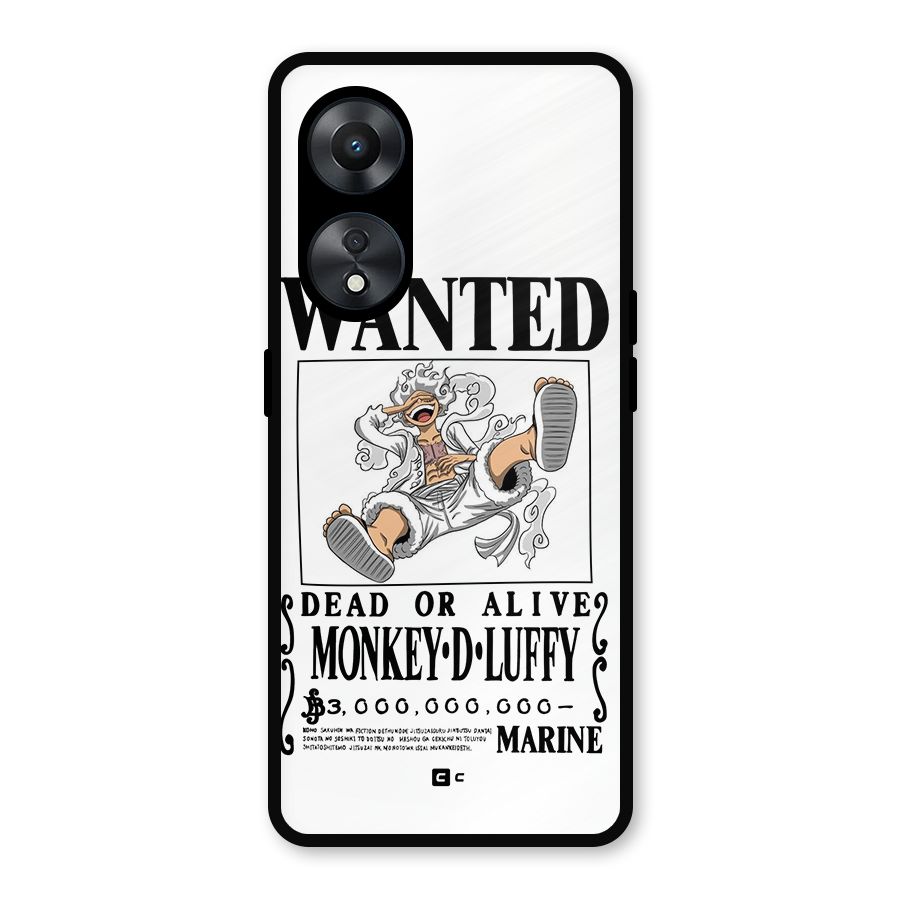 Munkey D Luffy Wanted  Metal Back Case for Oppo A78