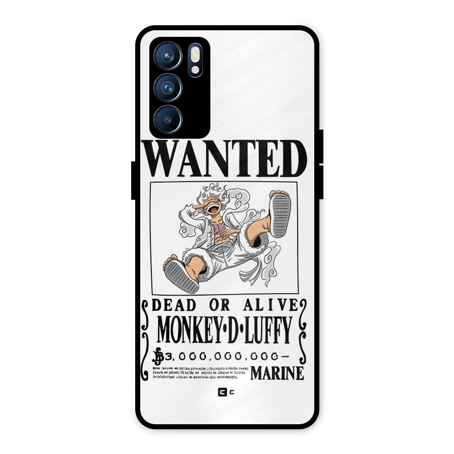 Munkey D Luffy Wanted  Metal Back Case for Oppo Reno6 5G