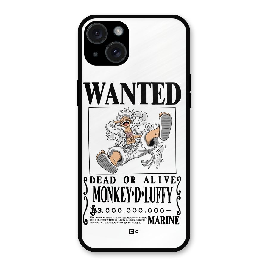 Munkey D Luffy Wanted  Metal Back Case for iPhone 15 Plus