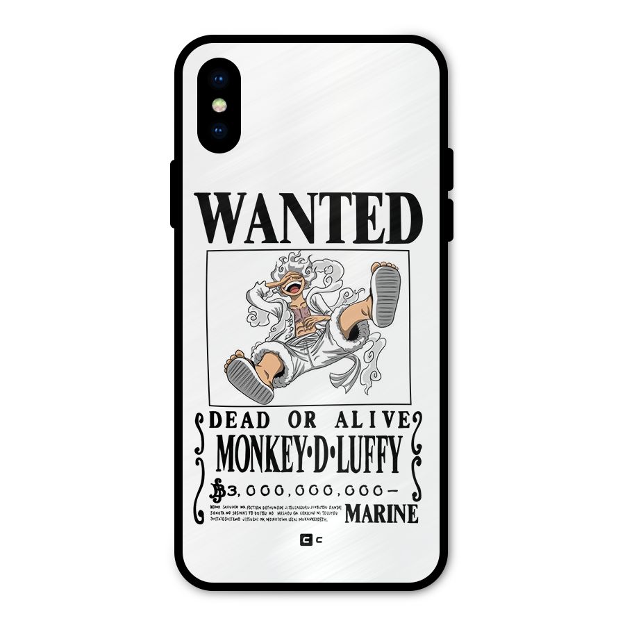 Munkey D Luffy Wanted  Metal Back Case for iPhone XS