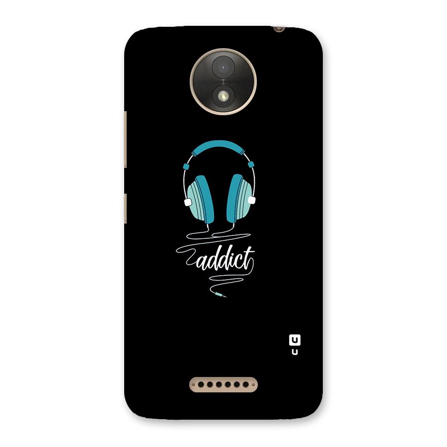 Music Addict Back Case for Moto C Plus
