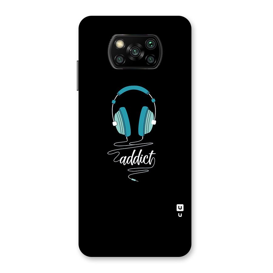Music Addict Back Case for Poco X3