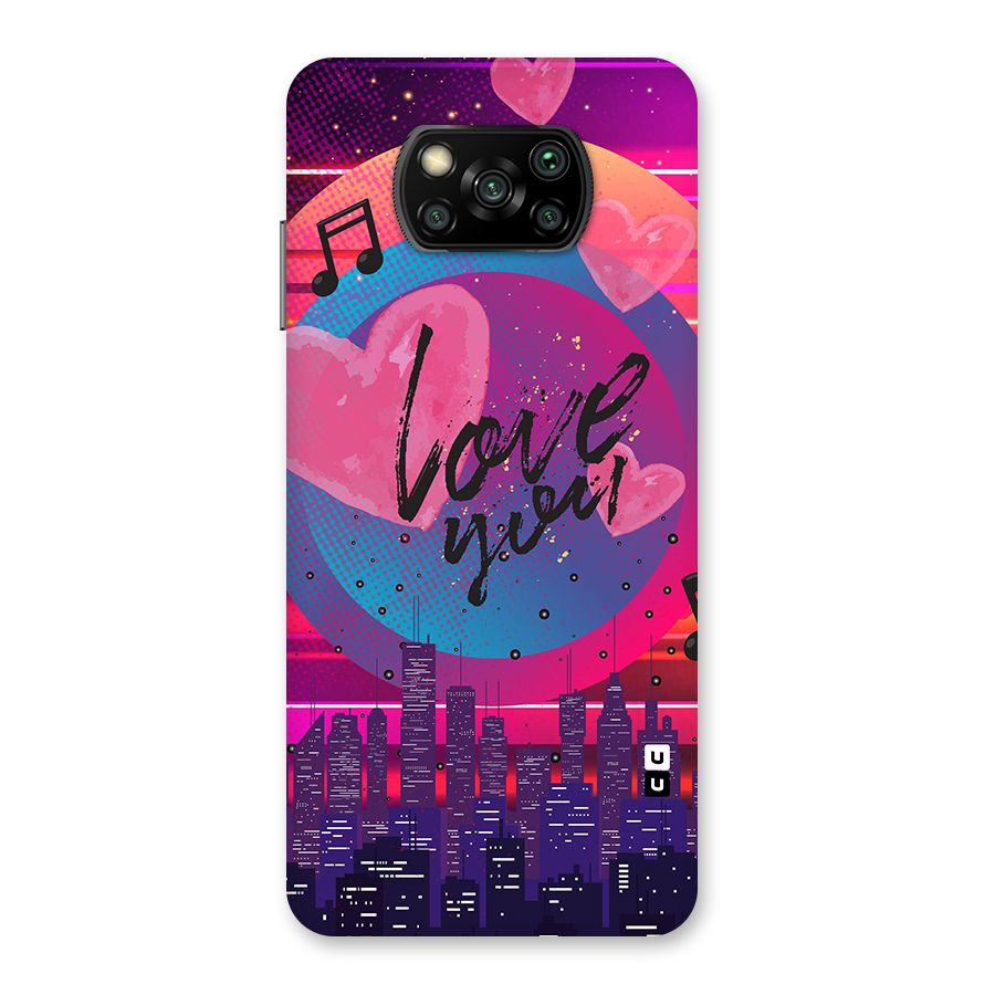 Music City Love Glass Back Case for Poco X3