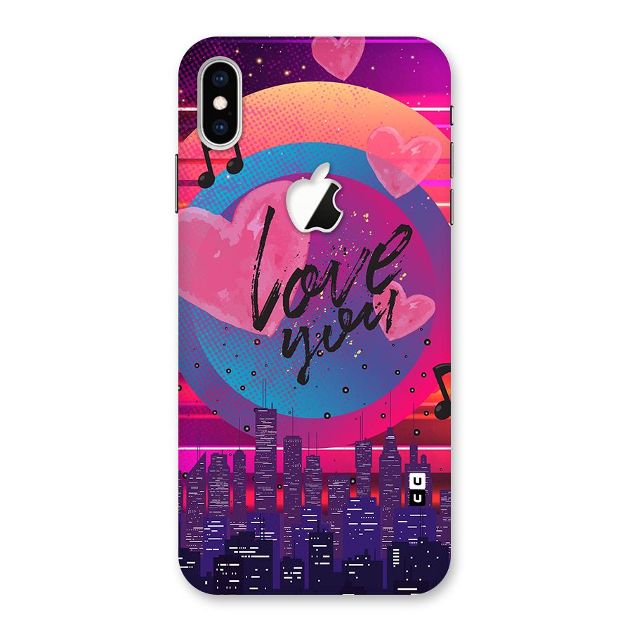 Music City Love Back Case for iPhone XS Max Apple Cut