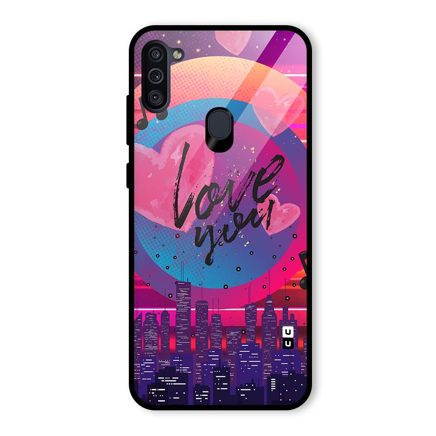 Music City Love Glass Back Case for Galaxy M11