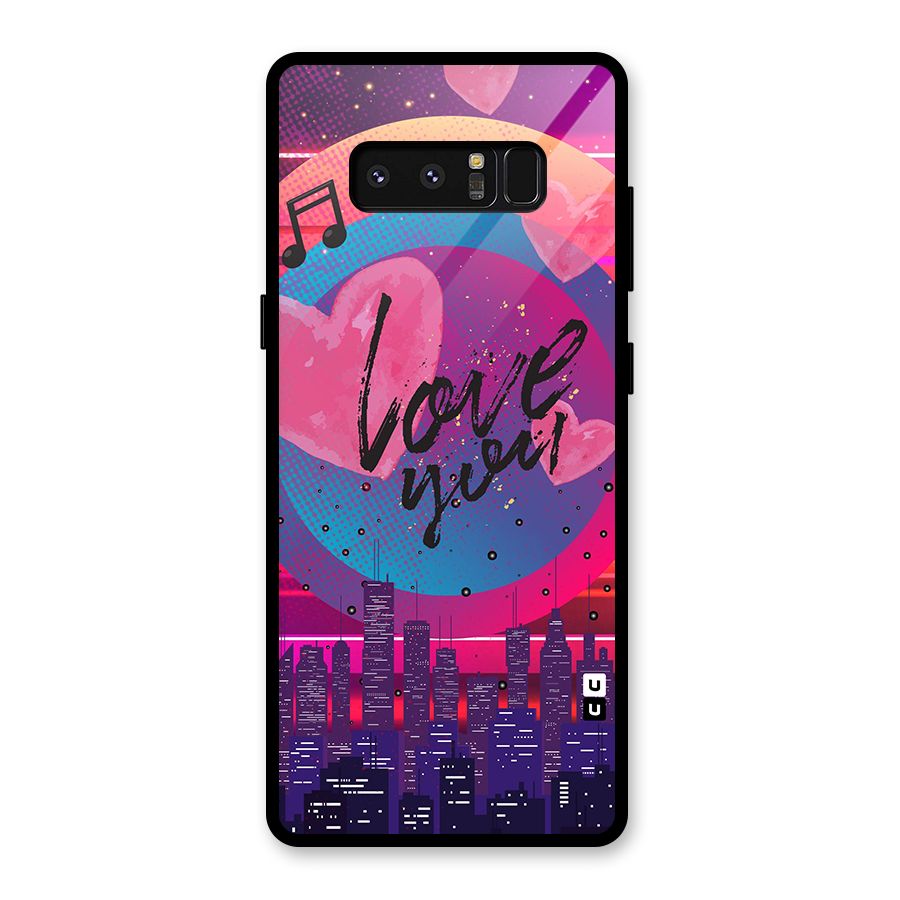Music City Love Glass Back Case for Galaxy Note 8