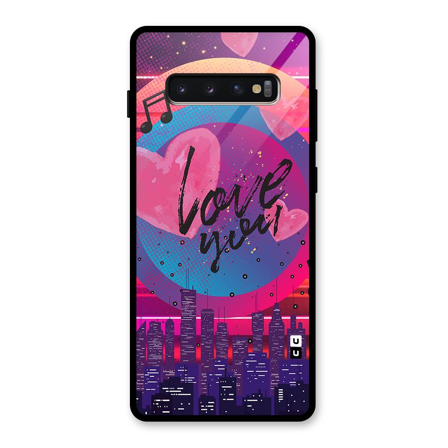 Music City Love Glass Back Case for Galaxy S10 Plus