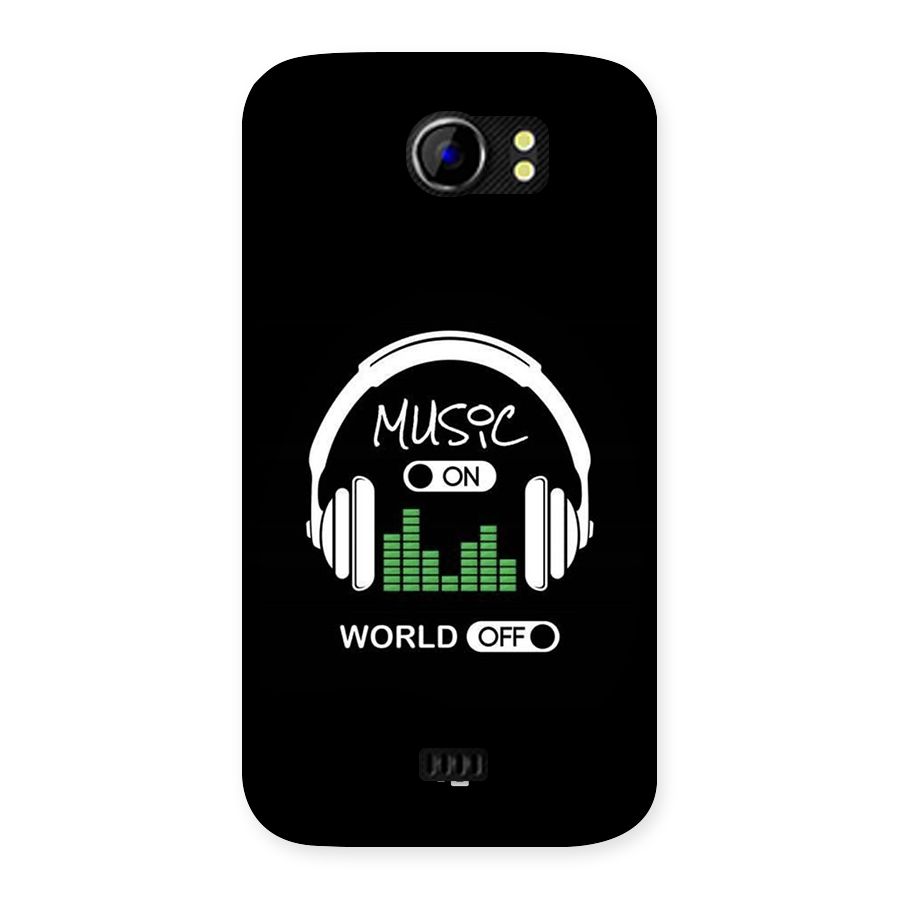 Music On World Off Back Case for Canvas 2 A110