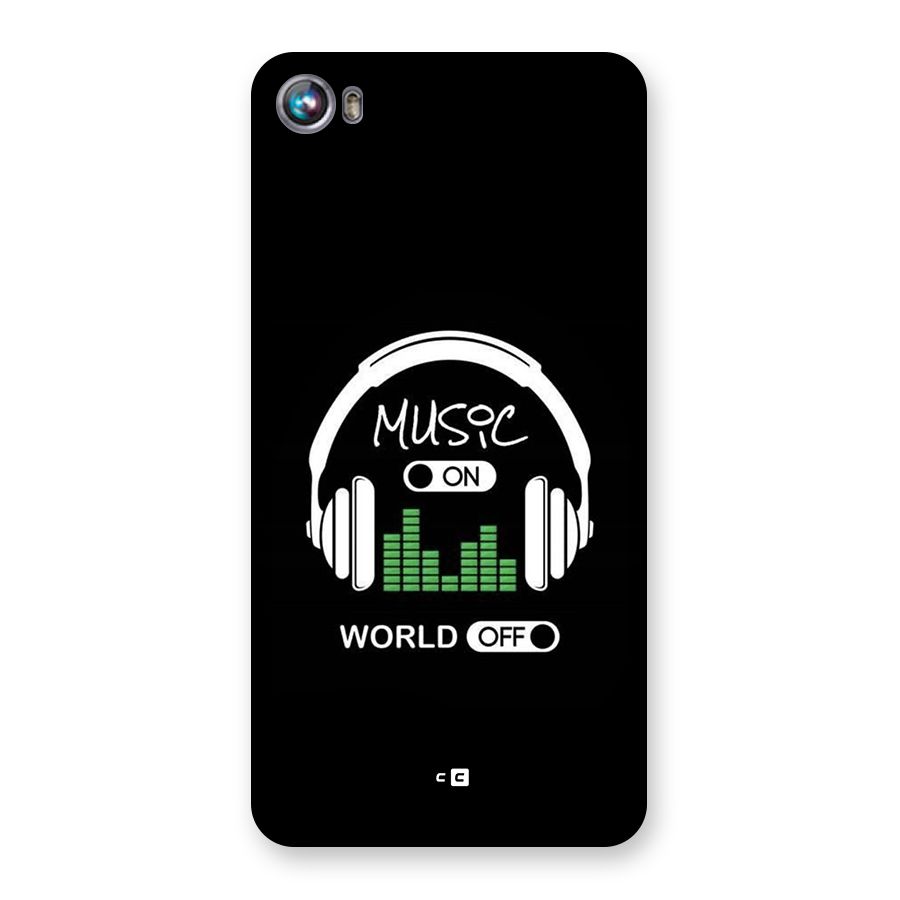 Music On World Off Back Case for Canvas Fire 4 (A107)
