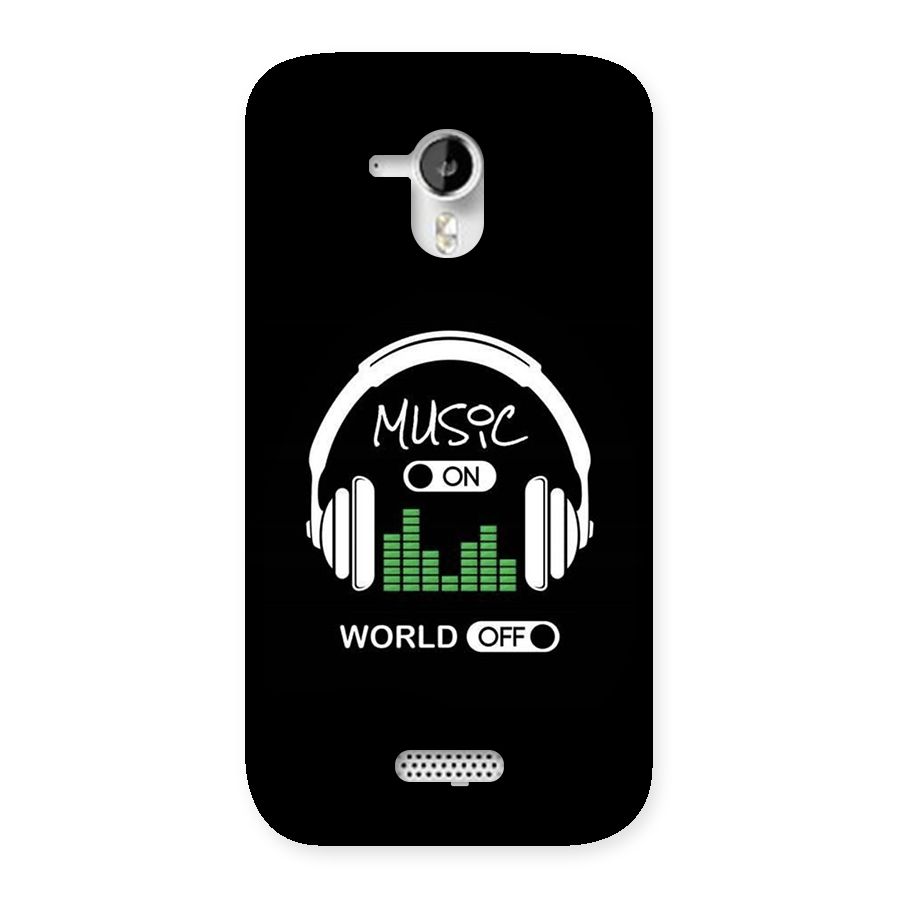 Music On World Off Back Case for Canvas HD A116