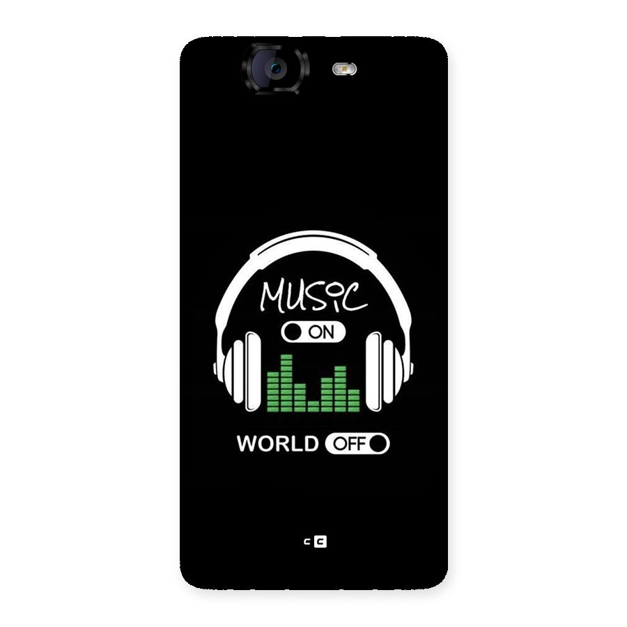 Music On World Off Back Case for Canvas Knight A350