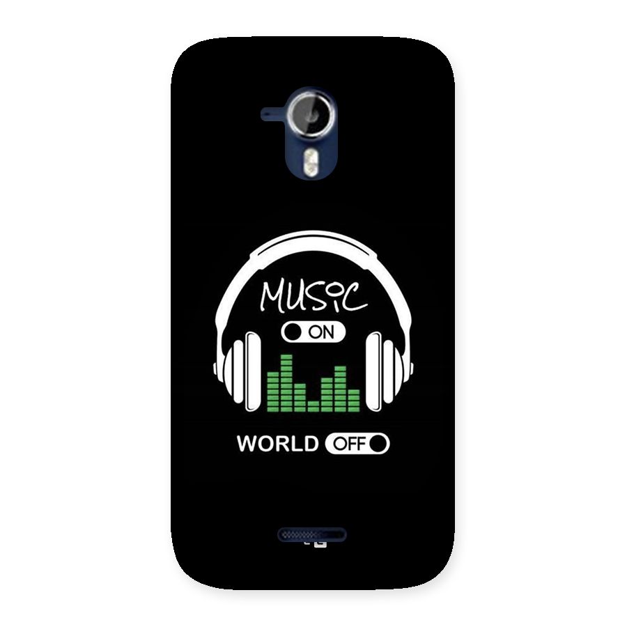 Music On World Off Back Case for Canvas Magnus A117