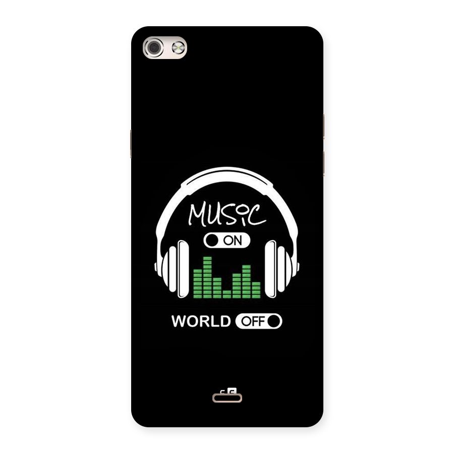 Music On World Off Back Case for Canvas Silver 5