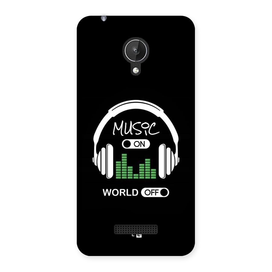 Music On World Off Back Case for Canvas Spark Q380