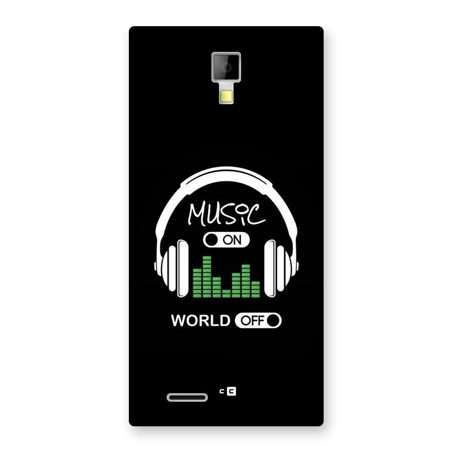 Music On World Off Back Case for Canvas Xpress A99