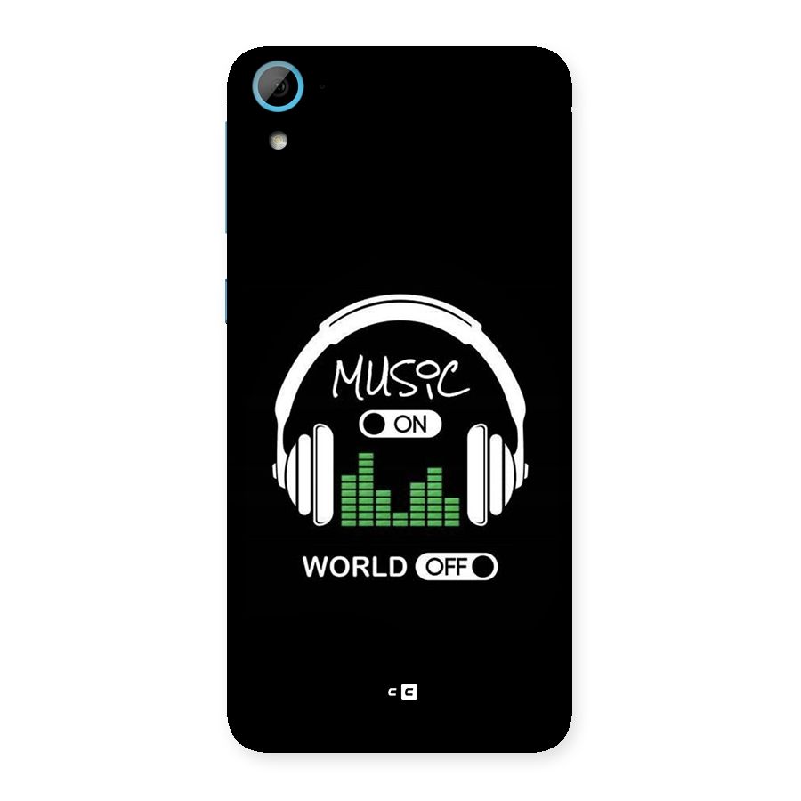 Music On World Off Back Case for Desire 826