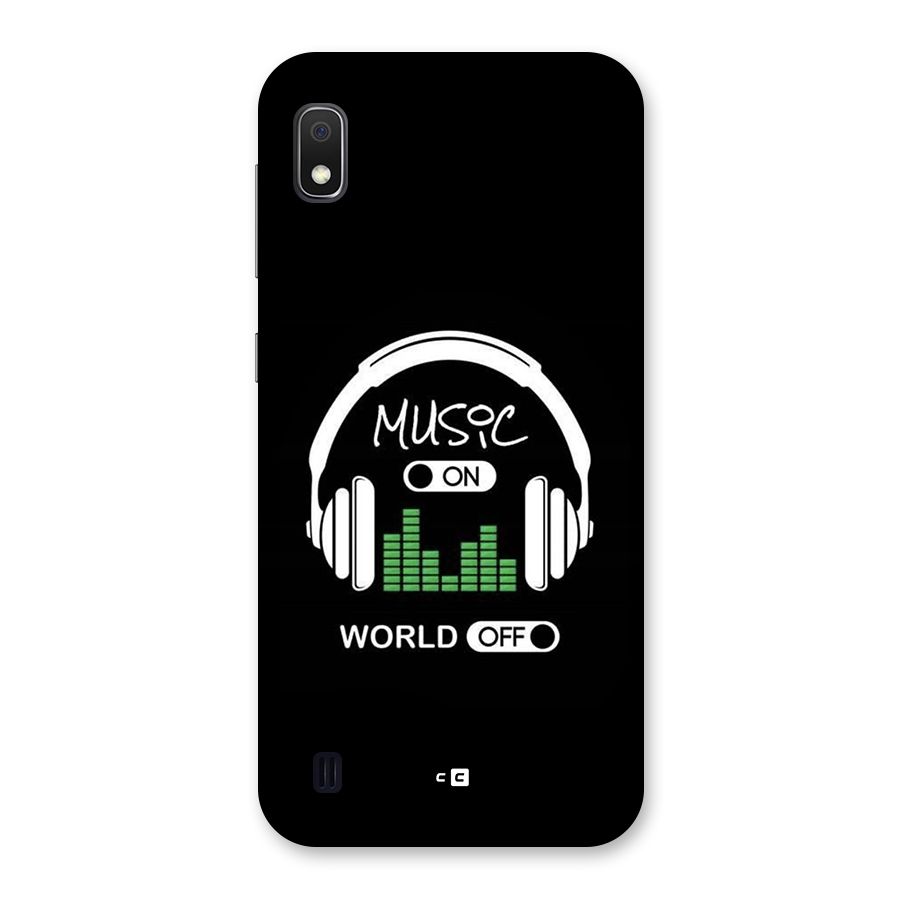 Music On World Off Back Case for Galaxy A10