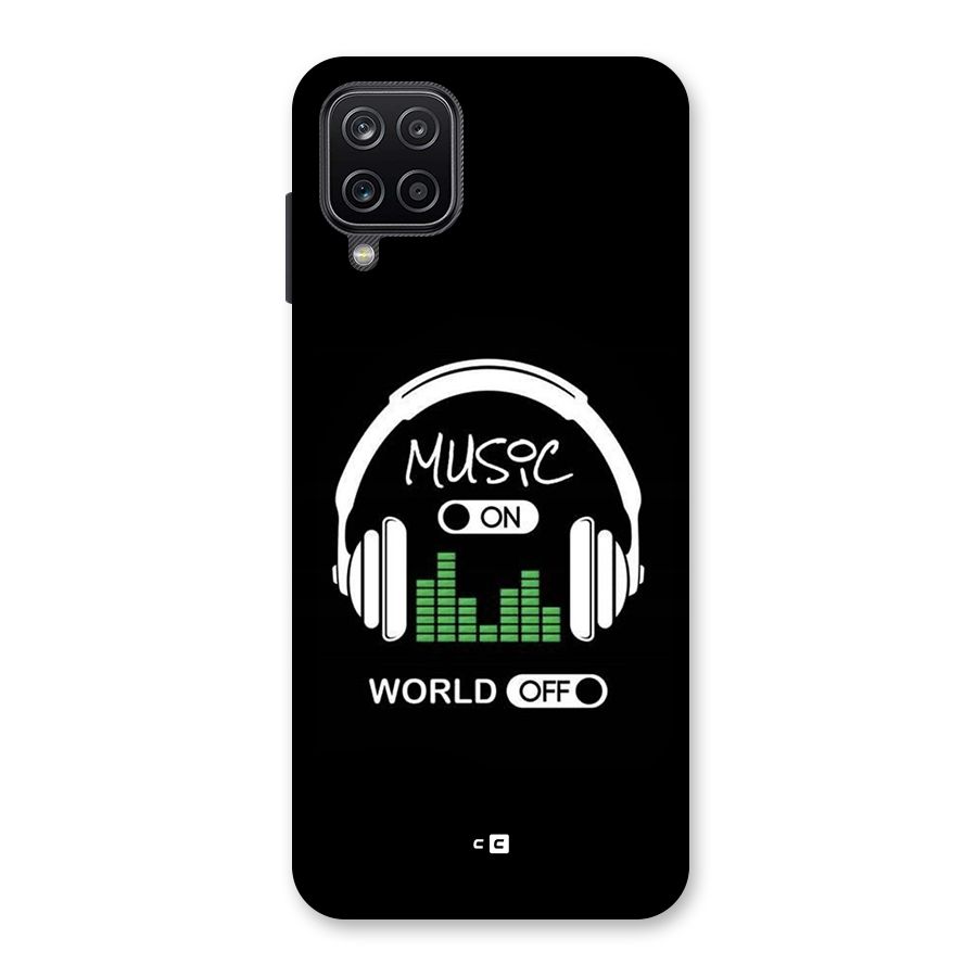Music On World Off Back Case for Galaxy A12
