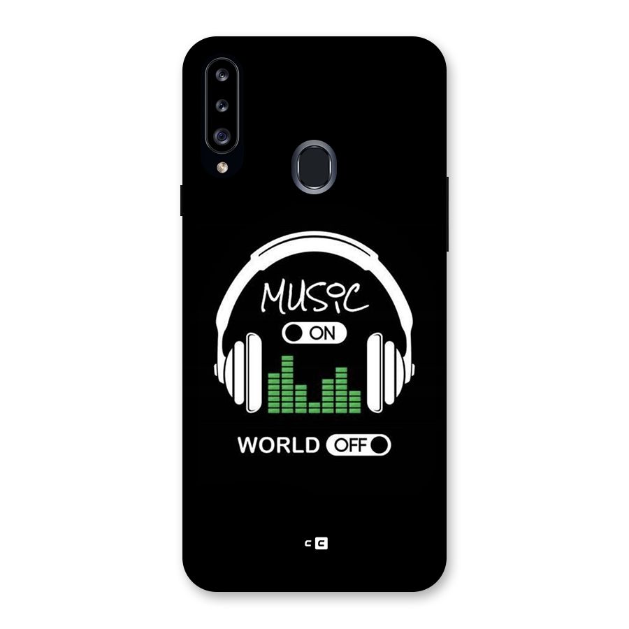 Music On World Off Back Case for Galaxy A20s
