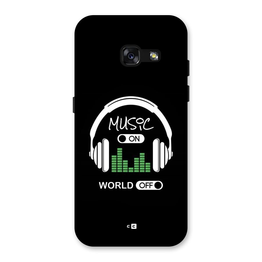 Music On World Off Back Case for Galaxy A3 (2017)