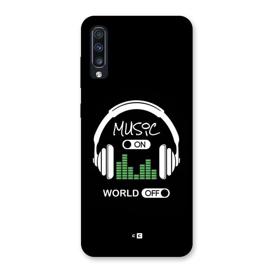 Music On World Off Back Case for Galaxy A70